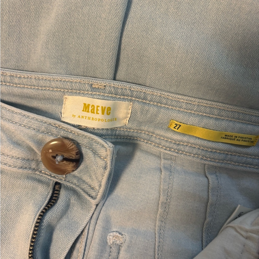 Maeve Sky Blue Denim Pants - Anthropologie